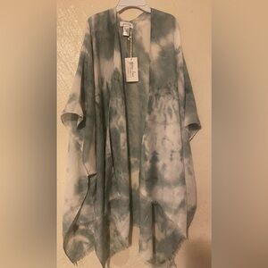 Grace & Lace: Spring Tie/dye Poncho/Scarf